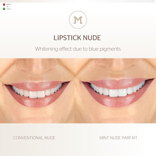 Lipstick- Optical Teeth Whitening Lipstick with Blue Pigments - Immediate Bright Smile Effect - Fuller Lips Effect with Hyaluronic Acid and Oléoactif Complex - By Dr. Mintcheva