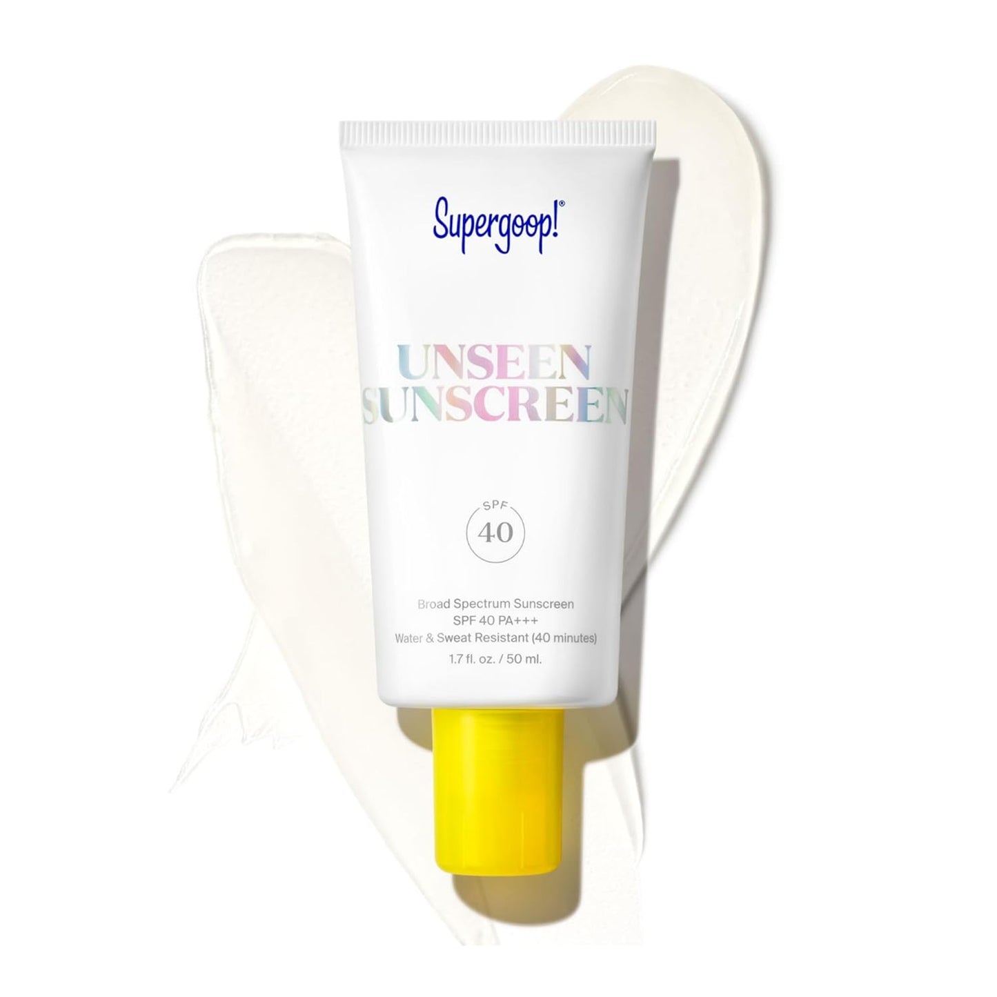 Unseen Sunscreen - SPF 40 - Invisible, Broad Spectrum Face Sunscreen + Makeup-Gripping Primer - Weightless, Scentless, Oil Free - For All Skin Types & Skin Tones - 1.7 fl oz